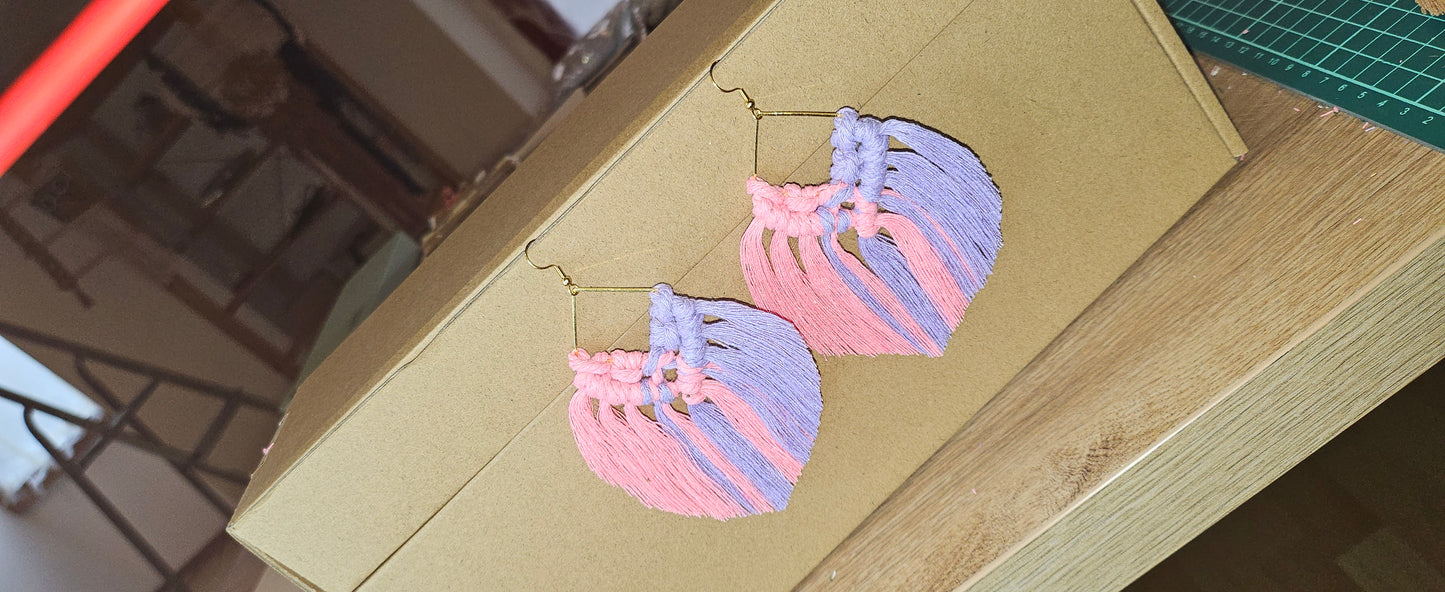 Longs Earrings Macramé