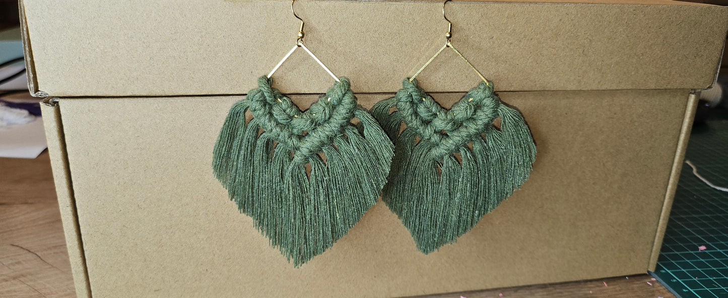 Longs Earrings Macramé