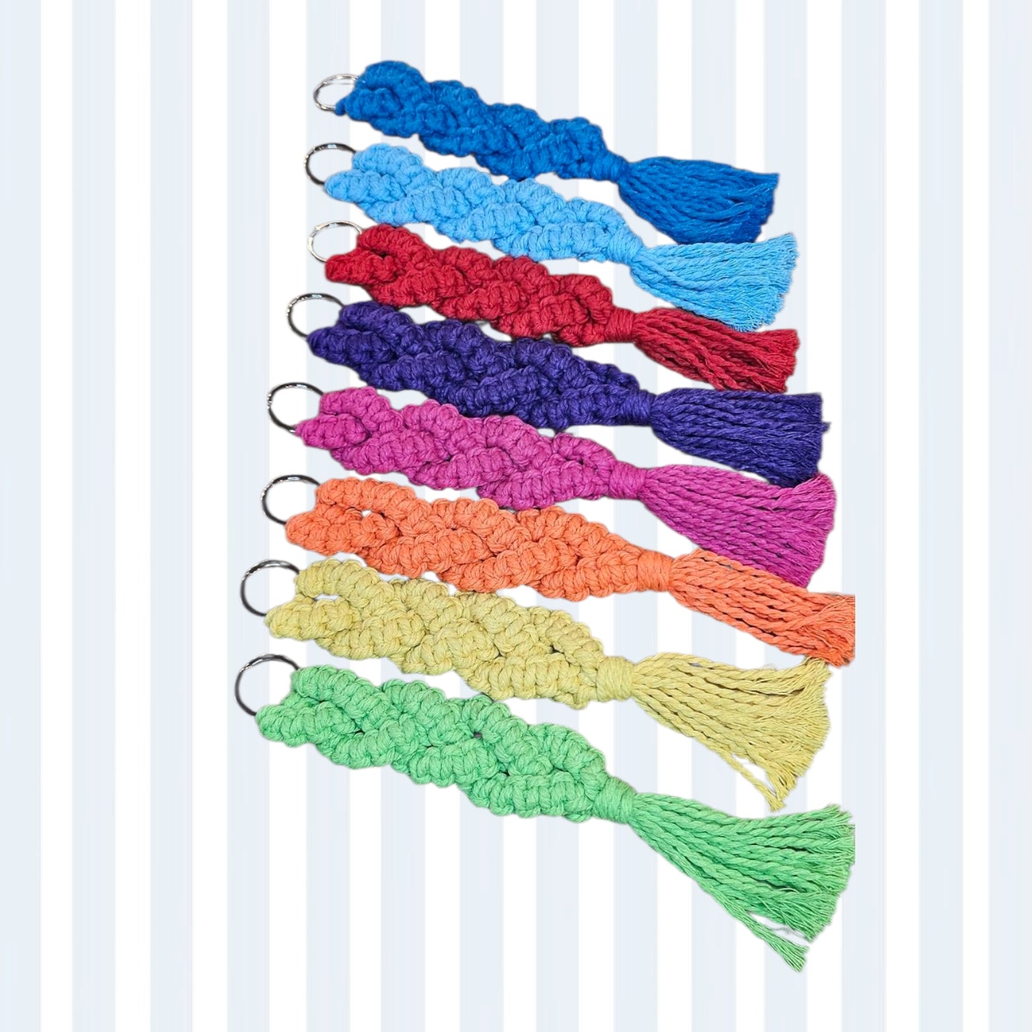 Colorful Braided Cord Keychains