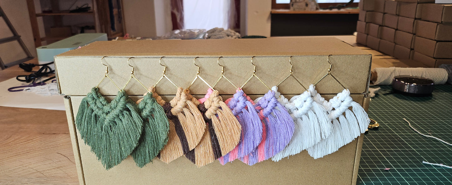 Longs Earrings Macramé