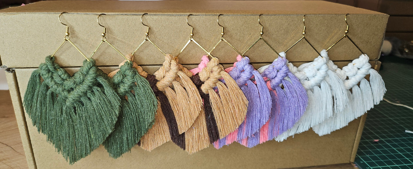 Longs Earrings Macramé