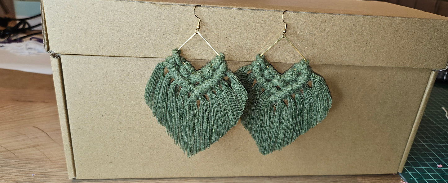 Longs Earrings Macramé