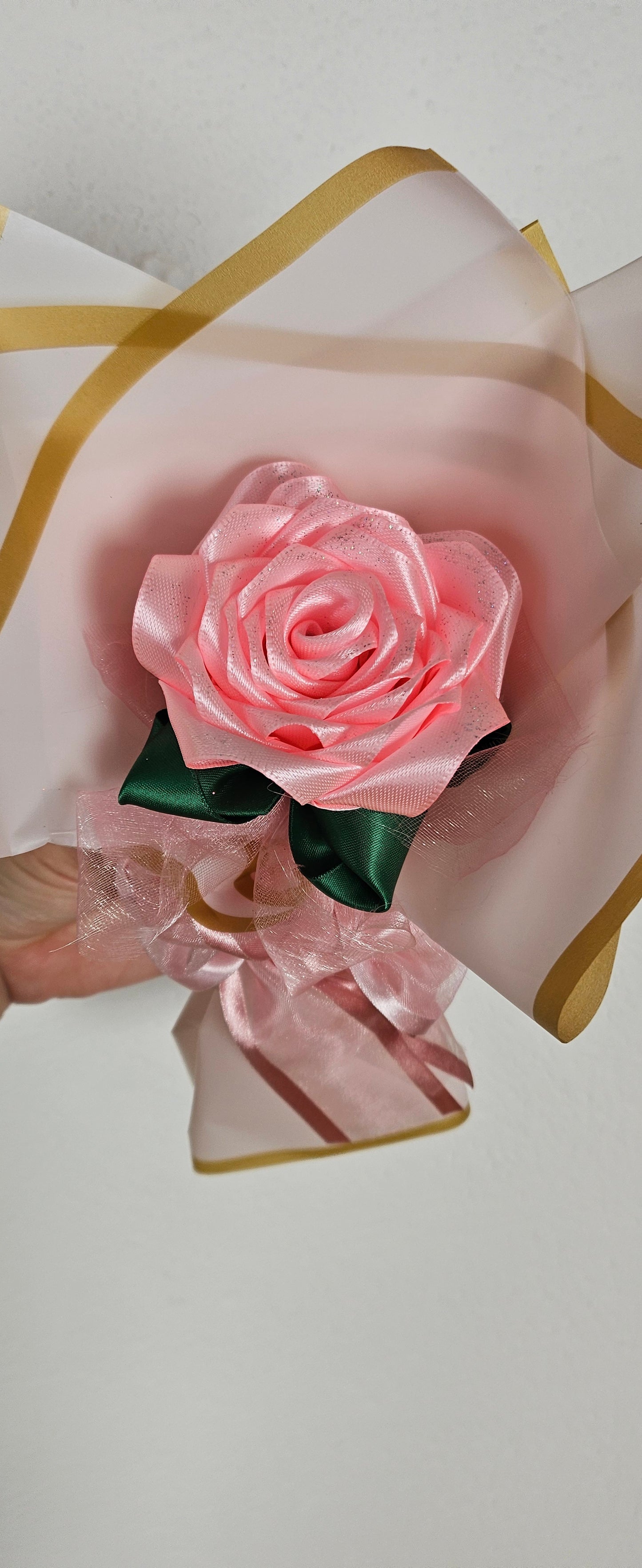 Bouquet of eternal roses in shallow