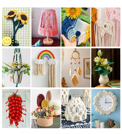 Set 10 pieces 6mm 100% cotton threads; 35 diferents colors