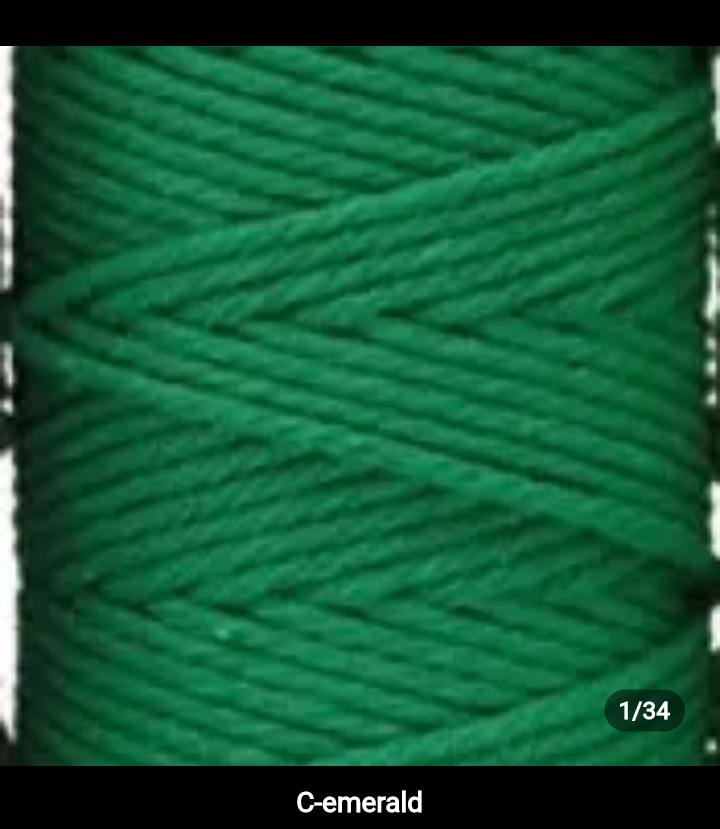 Set 10 pieces 3mm 100% cotton threads; 35 diferents colors