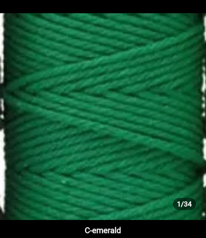 Set 10 pieces 3mm 100% cotton threads; 35 diferents colors