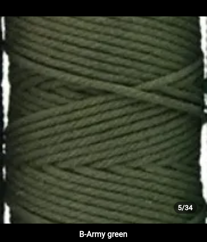 Set 10 pieces 5mm 100% cotton threads; 35 diferents colors