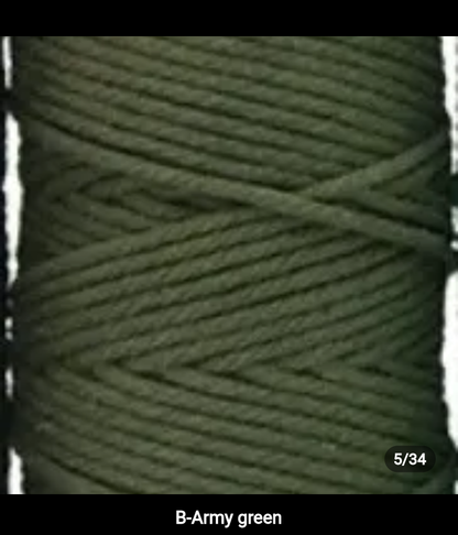 Set 10 pieces 5mm 100% cotton threads; 35 diferents colors