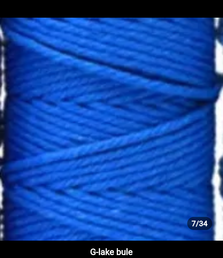 Set 10 pieces 6mm 100% cotton threads; 35 diferents colors