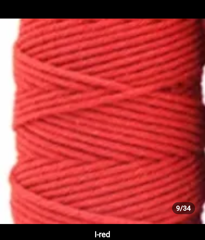 Set 10 pieces 6mm 100% cotton threads; 35 diferents colors