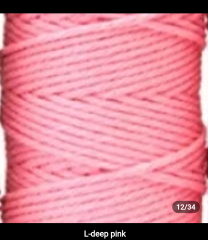 Set 10 pieces 4mm 100% cotton threads; 35 diferents colors