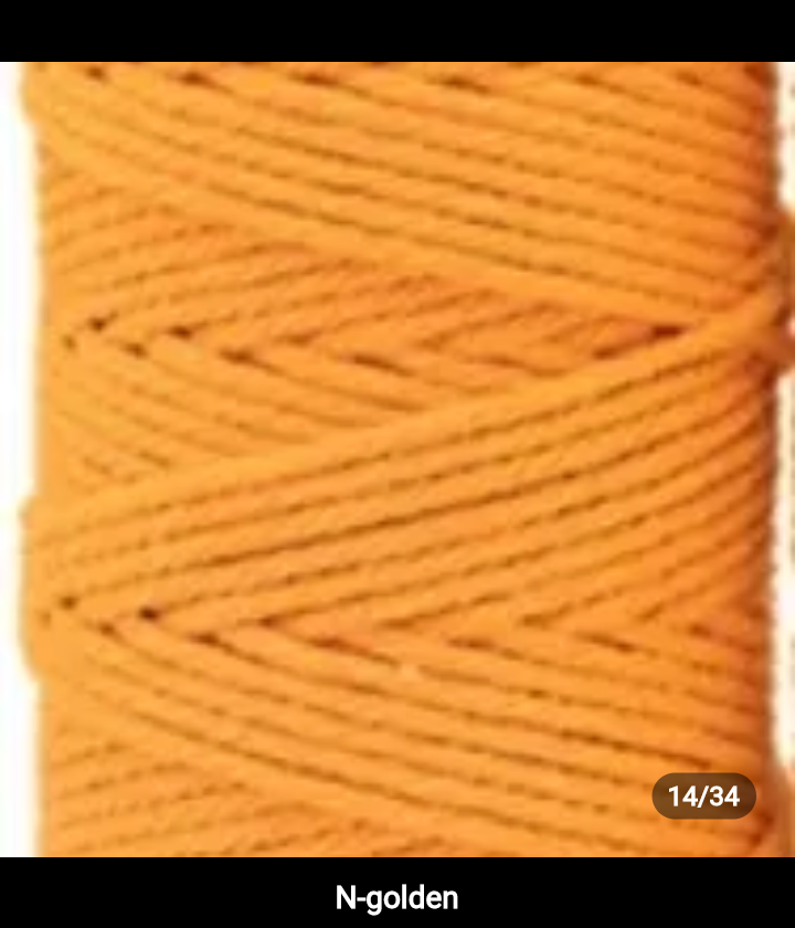 Set 10 pieces 3mm 100% cotton threads; 35 diferents colors