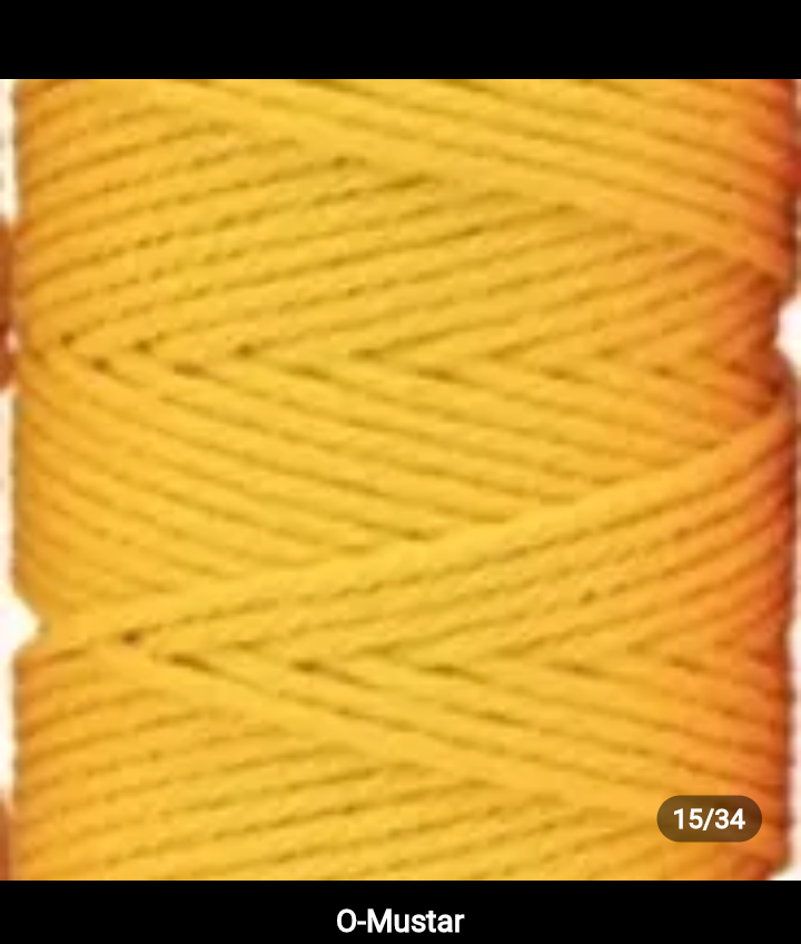 Set 10 pieces 4mm 100% cotton threads; 35 diferents colors