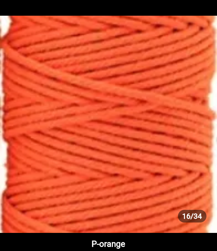 Set 10 pieces 6mm 100% cotton threads; 35 diferents colors