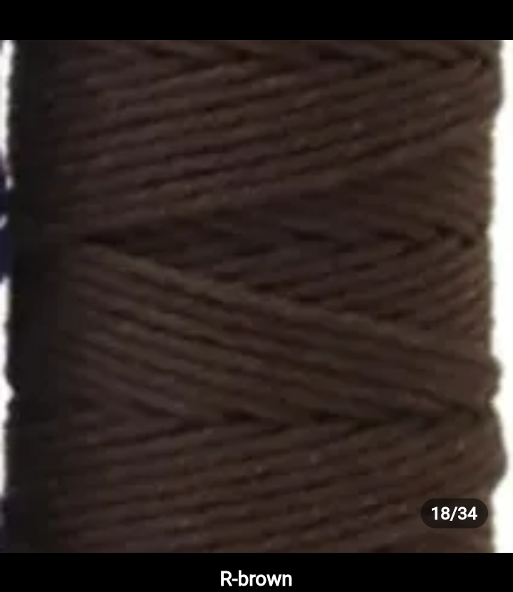 Set 10 pieces 3mm 100% cotton threads; 35 diferents colors