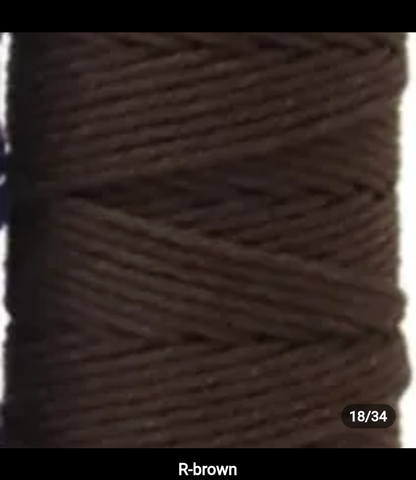 Set 10 pieces 3mm 100% cotton threads; 35 diferents colors