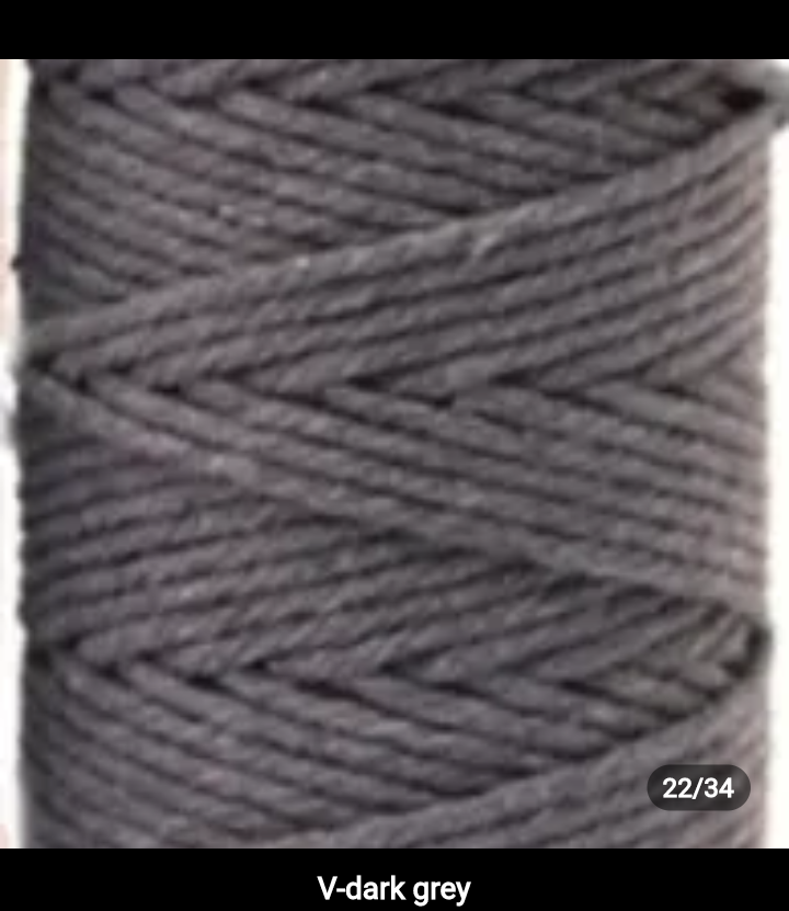 Set 10 pieces 4mm 100% cotton threads; 35 diferents colors
