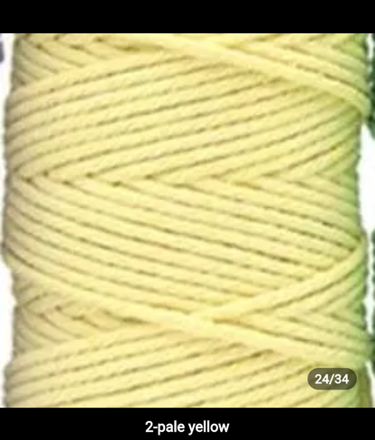 Set 10 pieces 3mm 100% cotton threads; 35 diferents colors