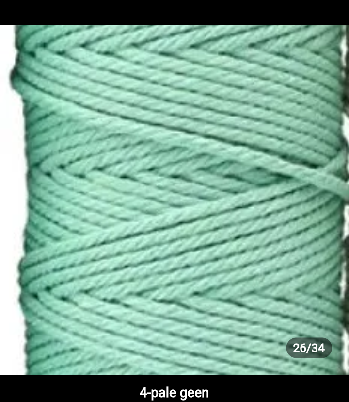 Set 10 pieces 6mm 100% cotton threads; 35 diferents colors