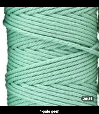 Set 10 pieces 6mm 100% cotton threads; 35 diferents colors