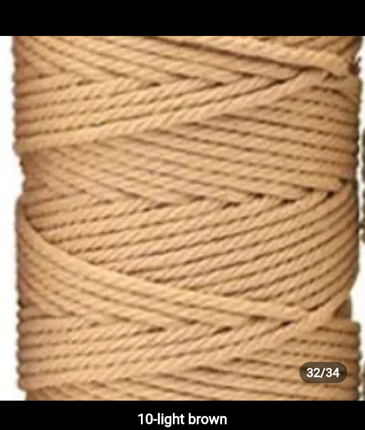Set 10 pieces 5mm 100% cotton threads; 35 diferents colors