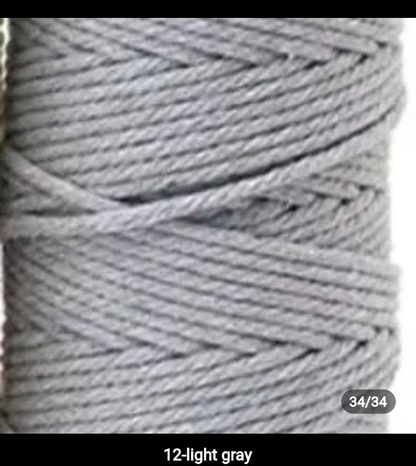 Set 10 pieces 4mm 100% cotton threads; 35 diferents colors