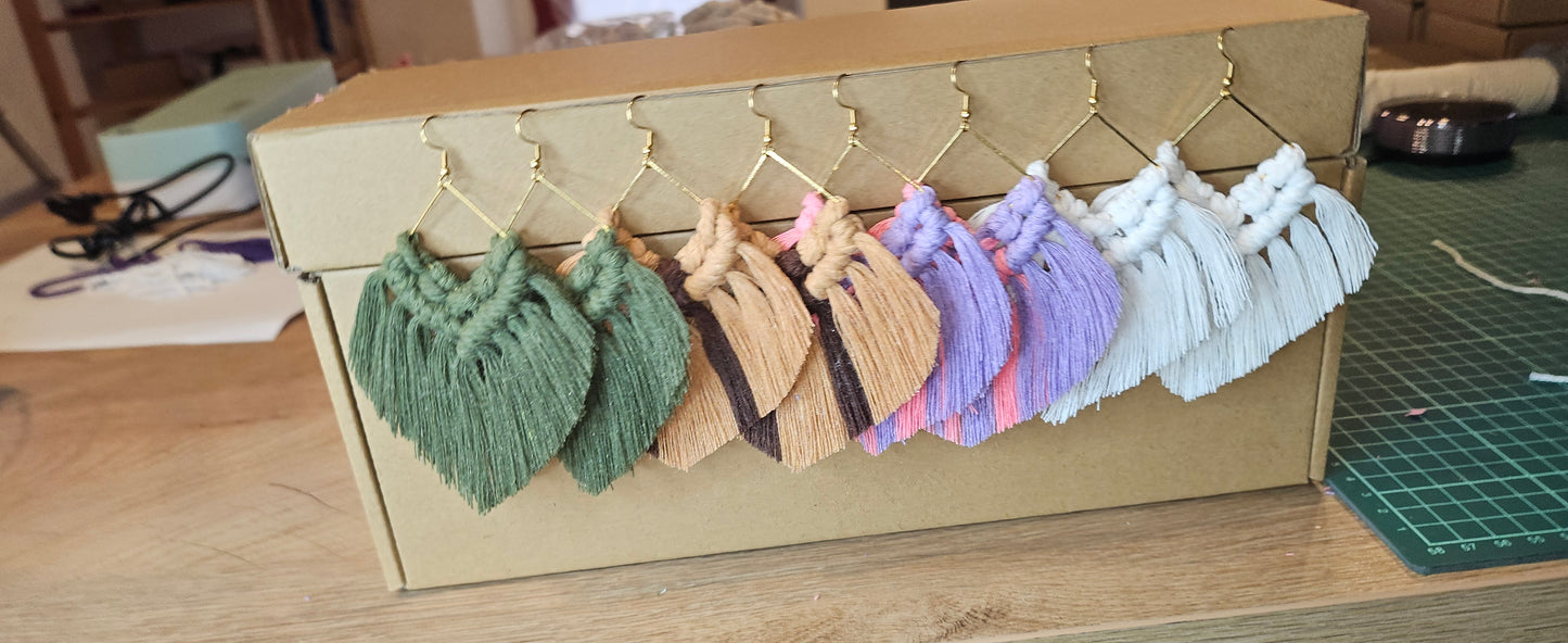 Longs Earrings Macramé