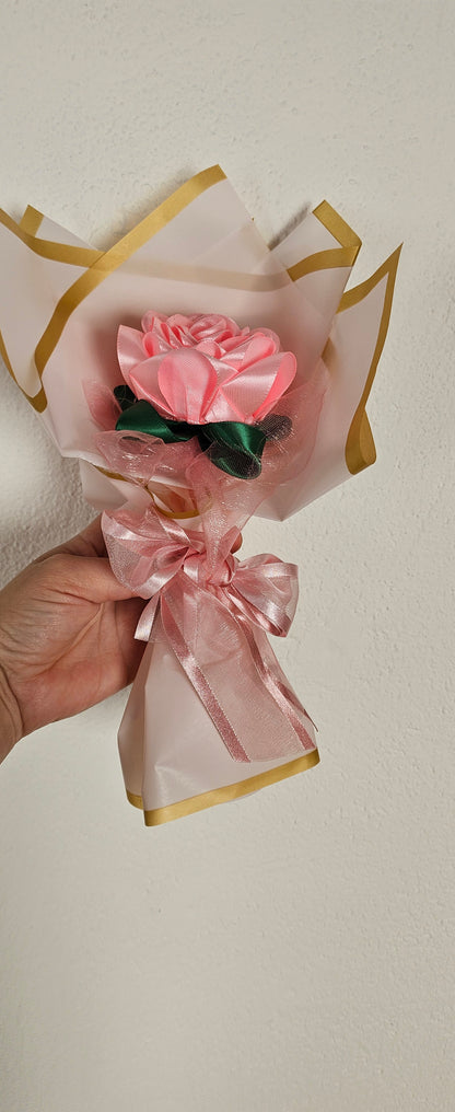 Bouquet of eternal roses in shallow